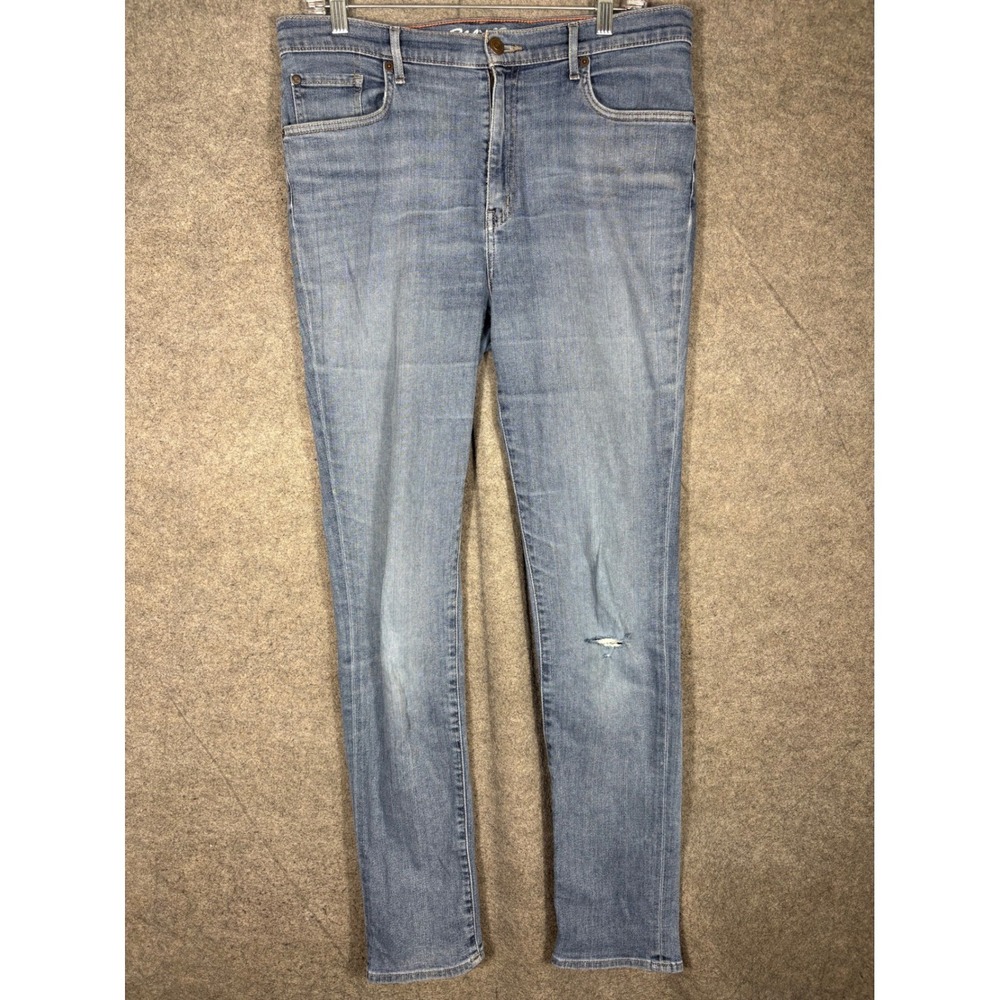 Eddie Bauer Boyfriend Slim Leg Blue Jeans Womens Size 10 Tall Light Wash Denim